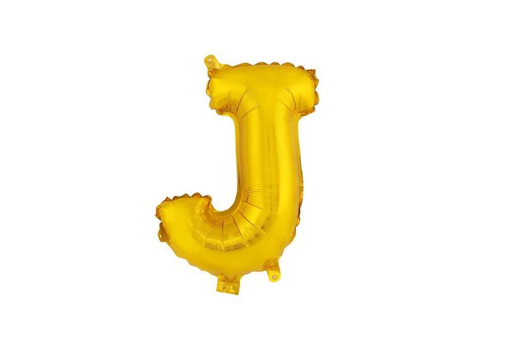 Levně TORO BALÓNEK PÍSMENKO "J", VEL.: CCA 30CM, MATNĚ ZLATÁ