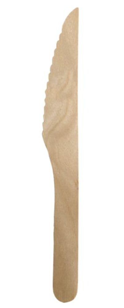 Levně nůž jíd. 16,5cm, 10ks, jednorázový, dřevo