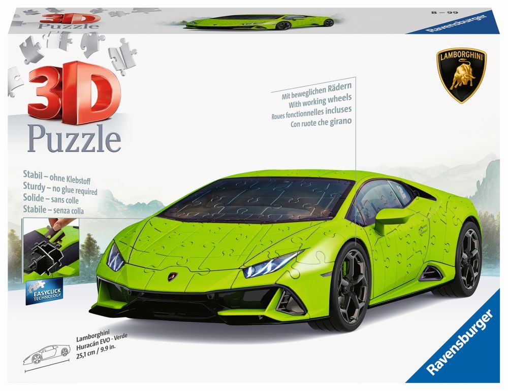 Ravensburger Lamborghini Huracán Evo zelené 108 dílků