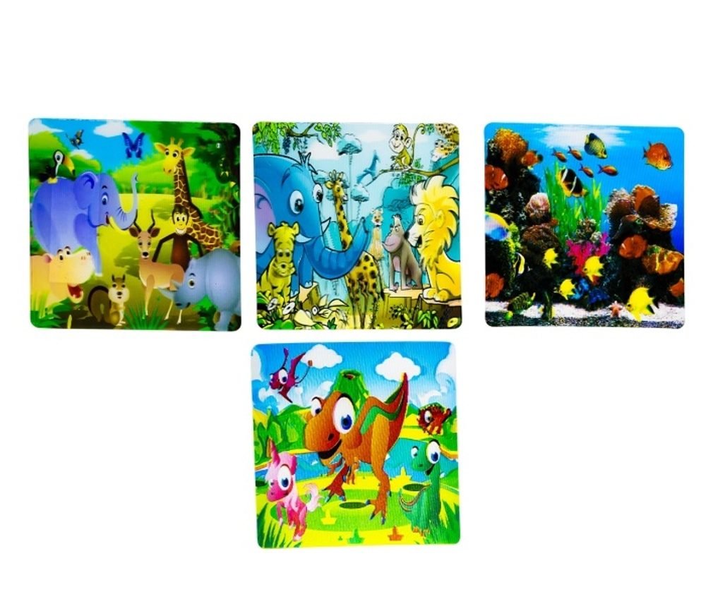 Levně prostírání 6+6ks podl. (41x27, 9,5x9,5), 3D DĚTSKÉ, plast