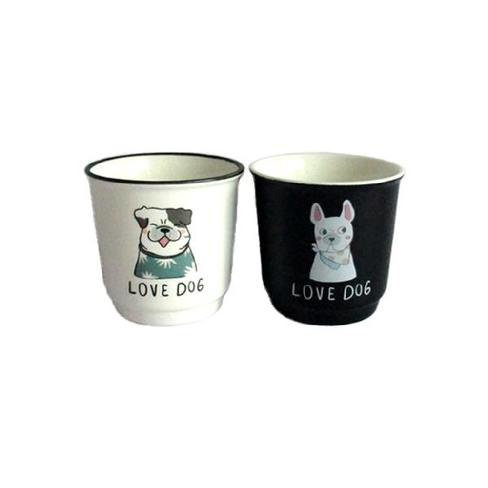 Levně TORO SET HRNKŮ 6KS LOVE DOG, KERAMIKA 90ML 2ASS