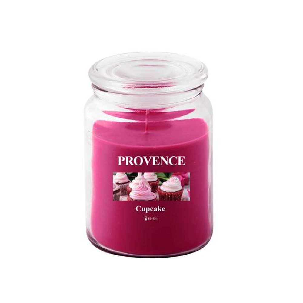 Levně Provence SVÍČKA VE SKLE S VÍČKEM 510G, CUPCAKE