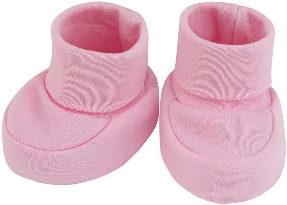 Levně ESITO Kojenecké bačkůrky bavlna malé jednobarevné růžové - růžová - N - délka stélky: 8 cm růžová