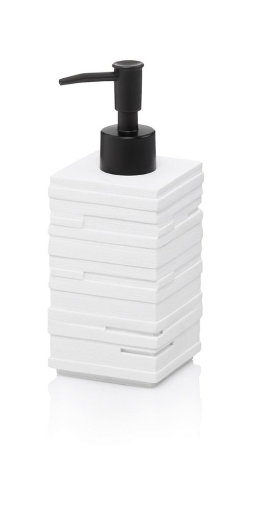 Levně KELA Dávkovač mýdla Posidon polyresin bílá 350 ml KL-24006