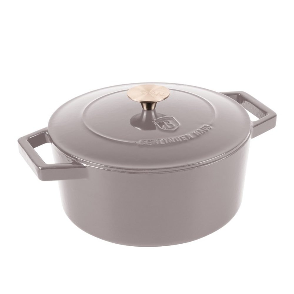Levně BERLINGERHAUS Pekáč litinový s poklicí 24 cm Taupe Collection BH-6525
