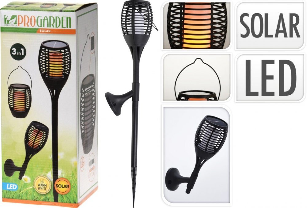 Levně PROGARDEN Lampa solární zahradní PROGARDEN 3v1 78 cm KO-DX9500610