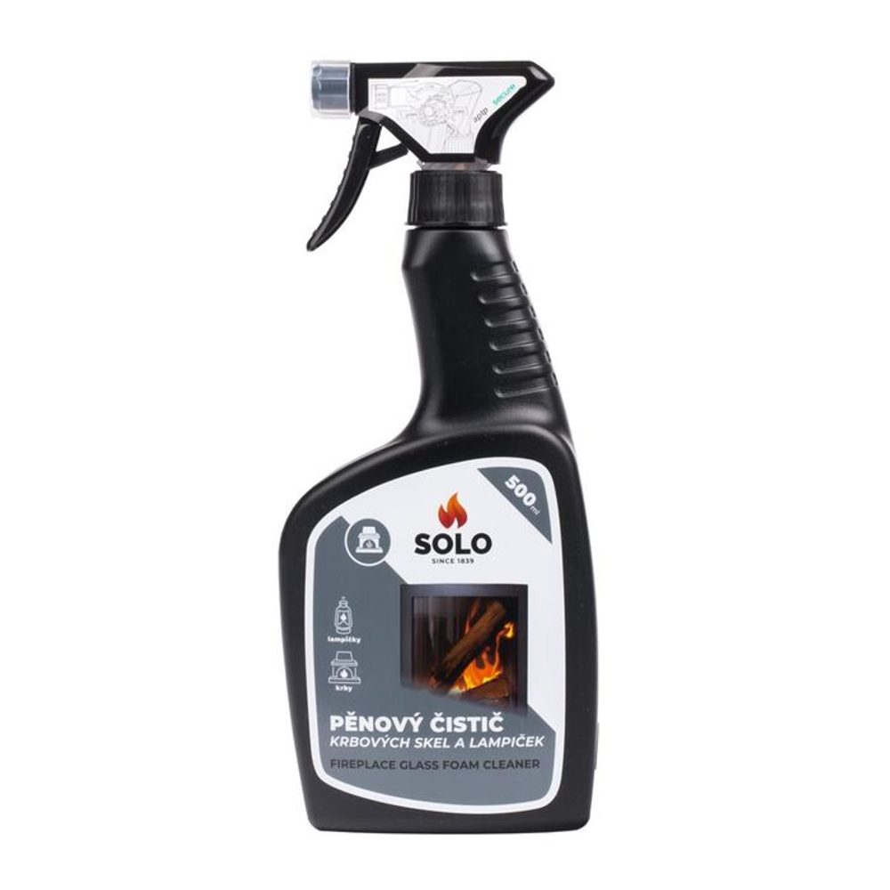 Levně čistič pěnový 500ml SOLO,skel krbů a lamp,spray