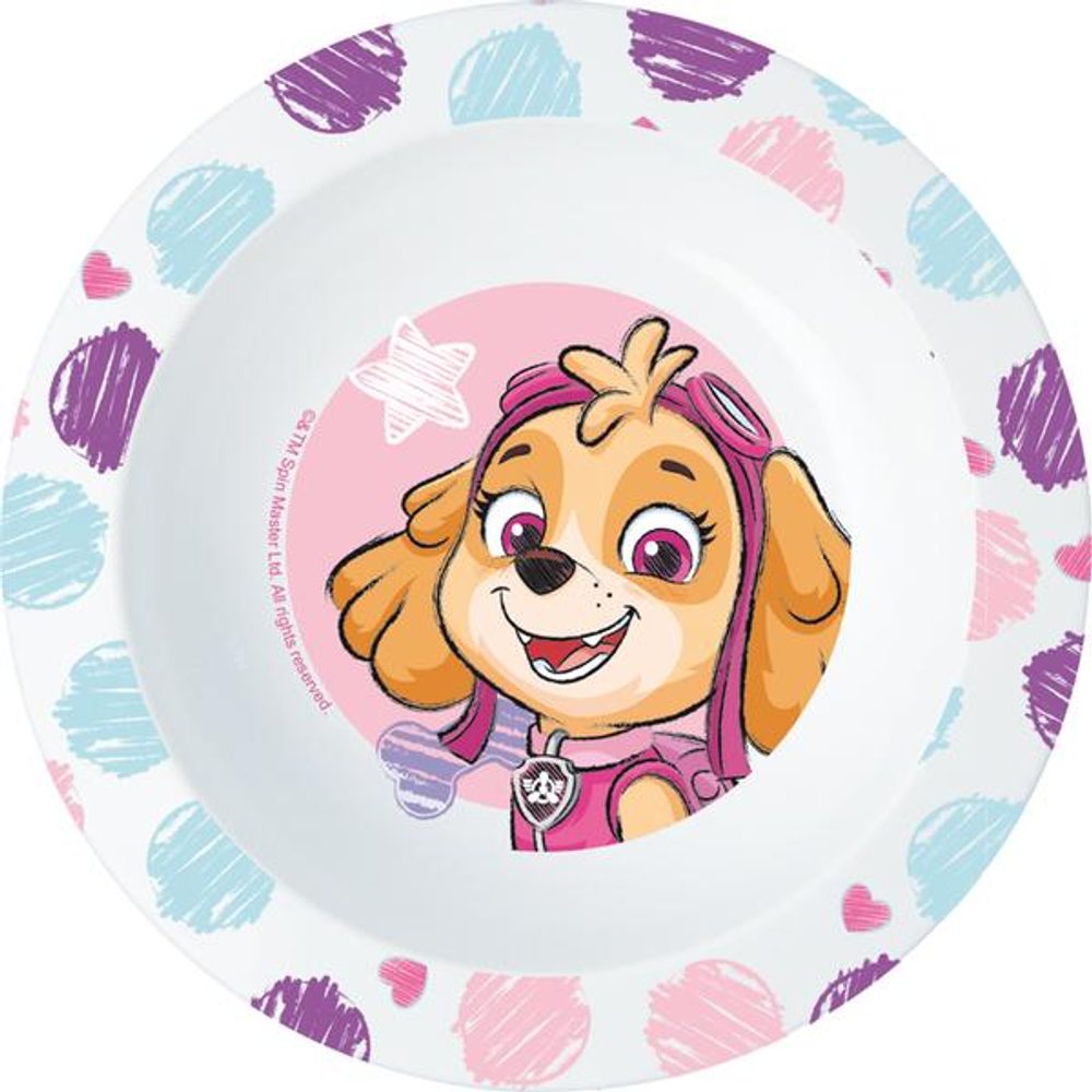 Levně STOR MISKA PLASTOVÁ PAW PATROL, PRŮMĚR 16 CM, RŮŽOVÁ