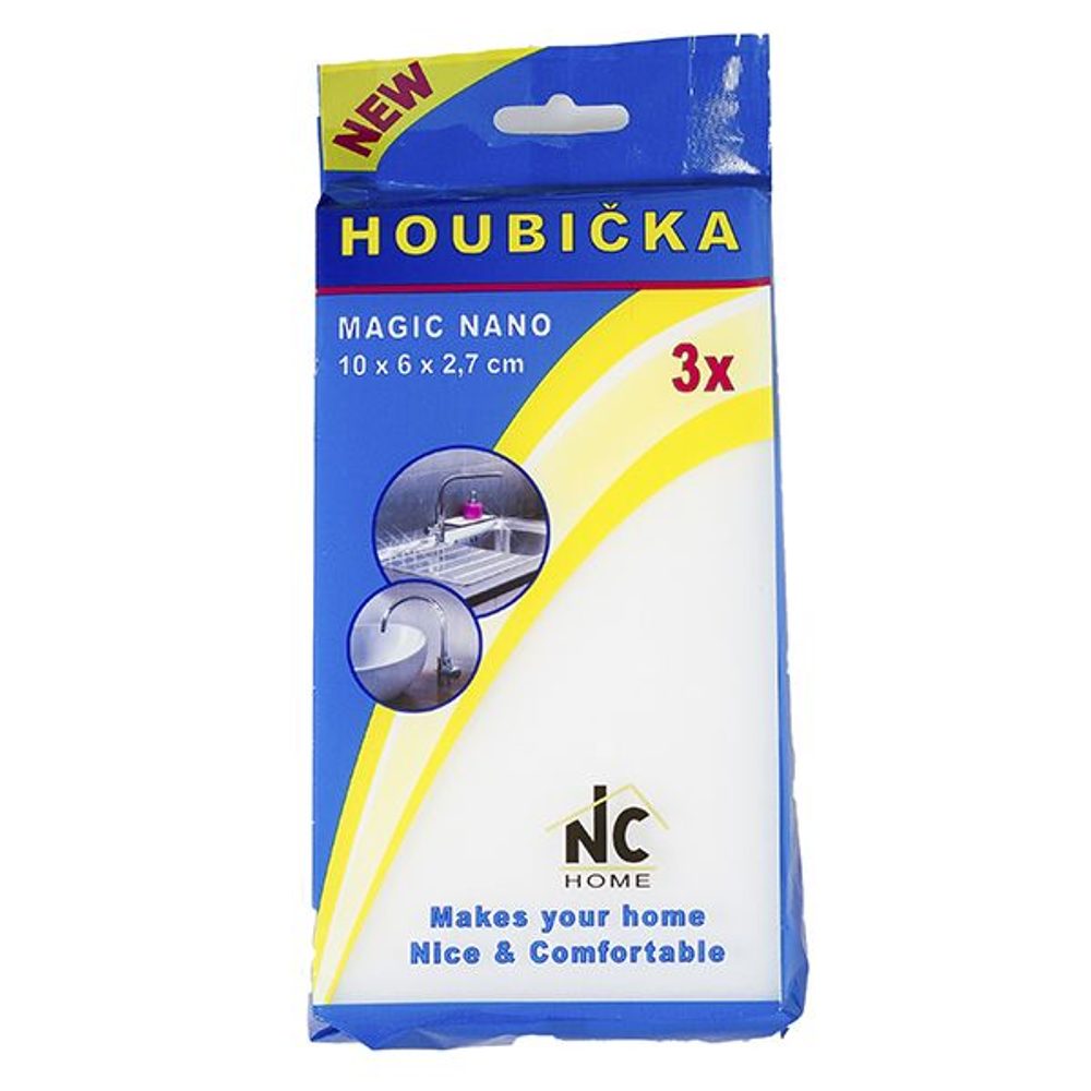 Levně houba 3ks MAGIC NANO 10x6x2,7cm