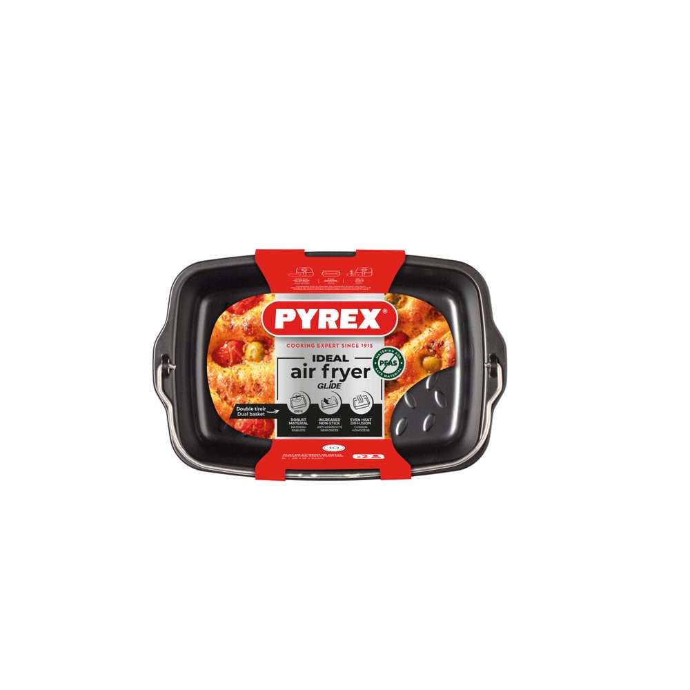 Pyrex KOŠ OBDÉLNÍK DO HORKOVZDUŠNÉ TROUBY 1L KOVOVÝ
