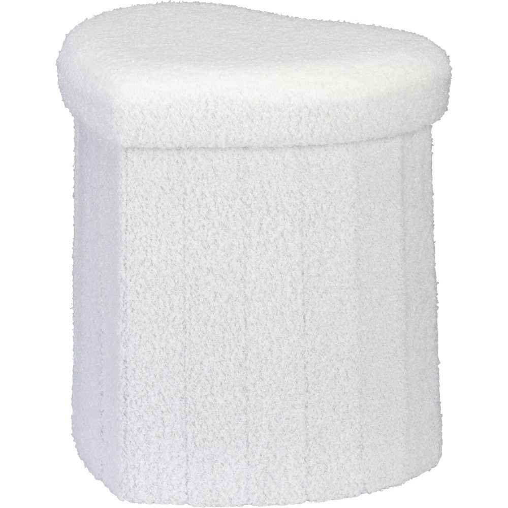 H & S COLLECTION Taburet s úložným prostorem srdce 34 × 28 × 35 cm bílá KO-NBD300130bila