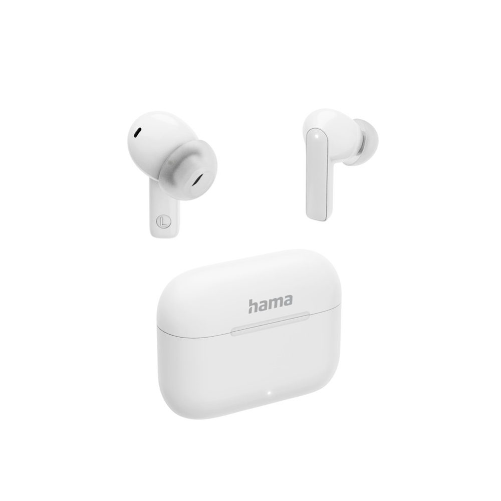 Levně Hama Bluetooth sluchátka Passion Clear II, špunty, ANC/ENC, aplikace, bílá