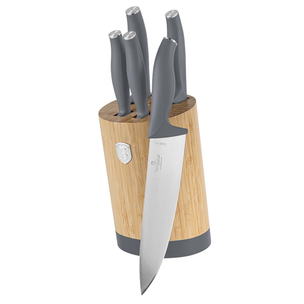 Levně BERLINGERHAUS Sada nožů se stojanem BAMBOO 6 ks Aspen Collection BH-2680