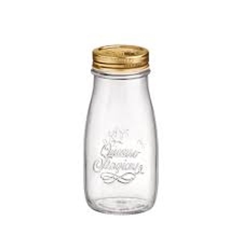 Levně láhev zavař. 400ml QUATTRO ST. d7,43x15,5cm, kov.šr.uzávěr