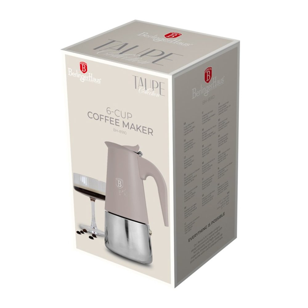 BERLINGERHAUS Kávovar 6 šálků indukční Taupe Collection BH-8910