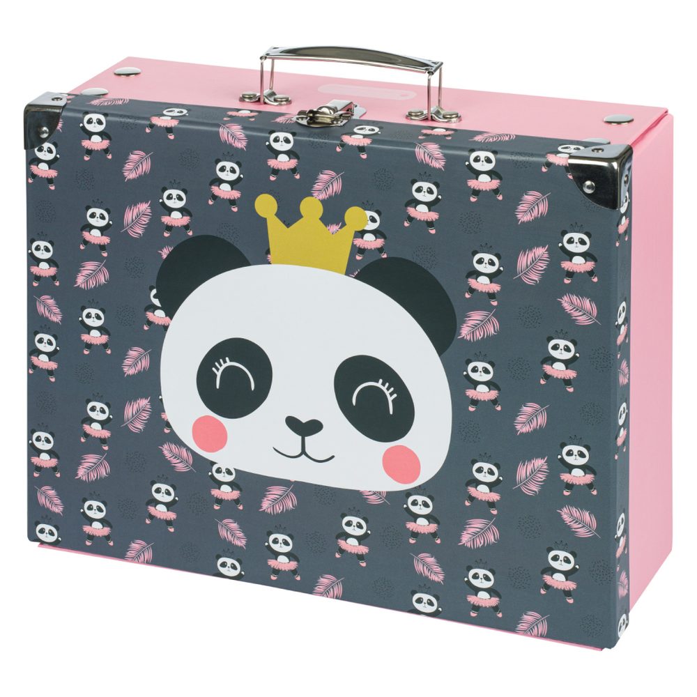 Levně BAAGL Skládací školní kufřík Panda s kováním