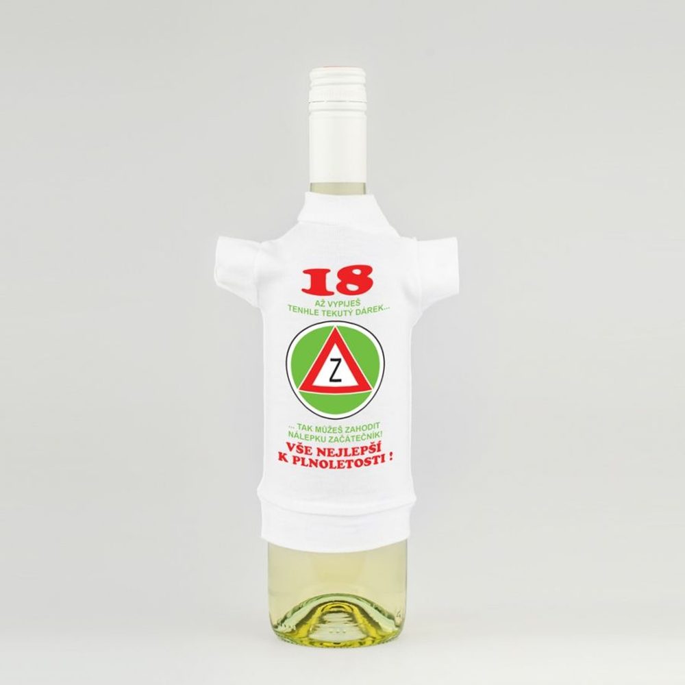 Levně Tričko na láhev - 18 až vypiješ tento tekutý dárek