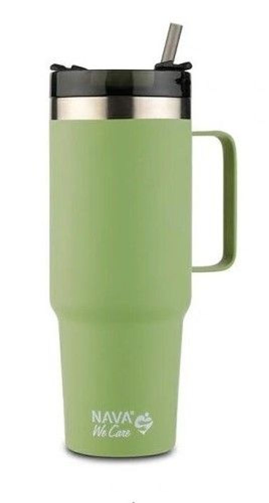Levně termohrnek 0,90l, ZELENÝ, d 9x24cm, 6-8hod., NR/plast