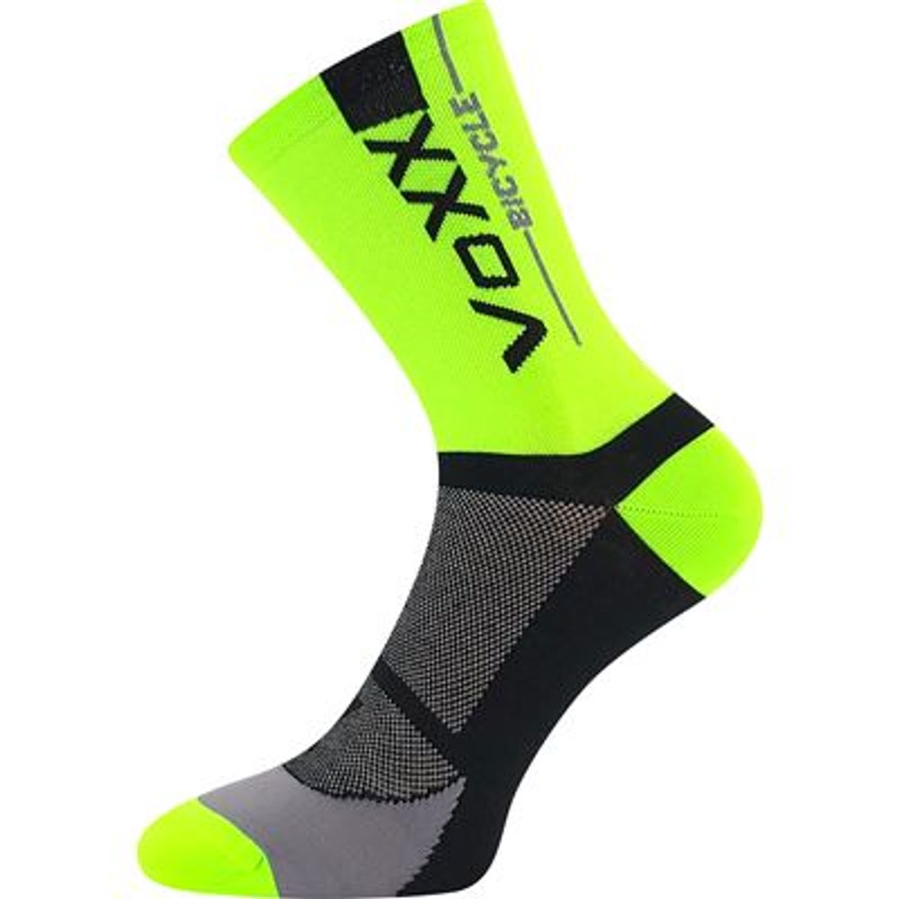 Levně Ponožky cyklistické STELVIO sportovní NEON ZELENÉ - 39-42