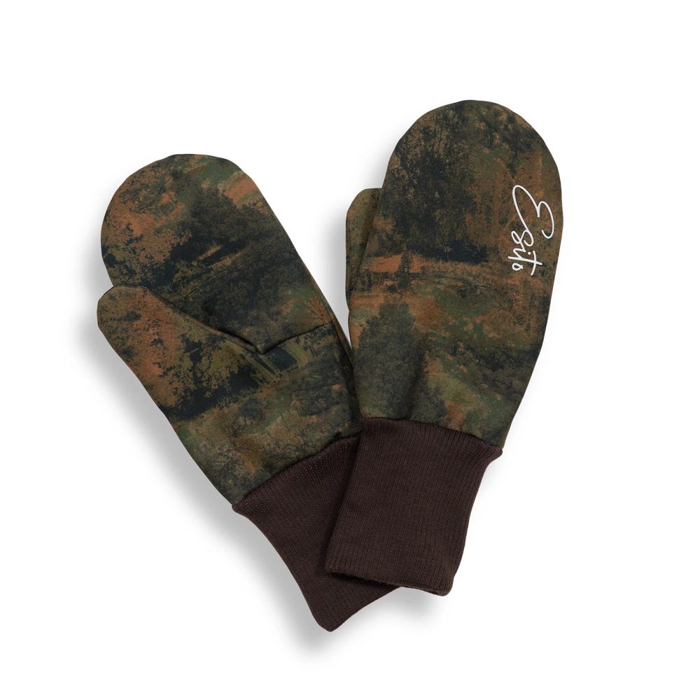 ESITO Palcové rukavice softshell DUO Forest - hnědá - 3 - 5 let hnědá