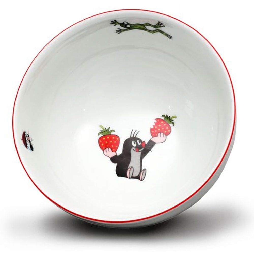 Levně miska d14,5cm VITAL- KRTEK a jahody, dětská, porcelán