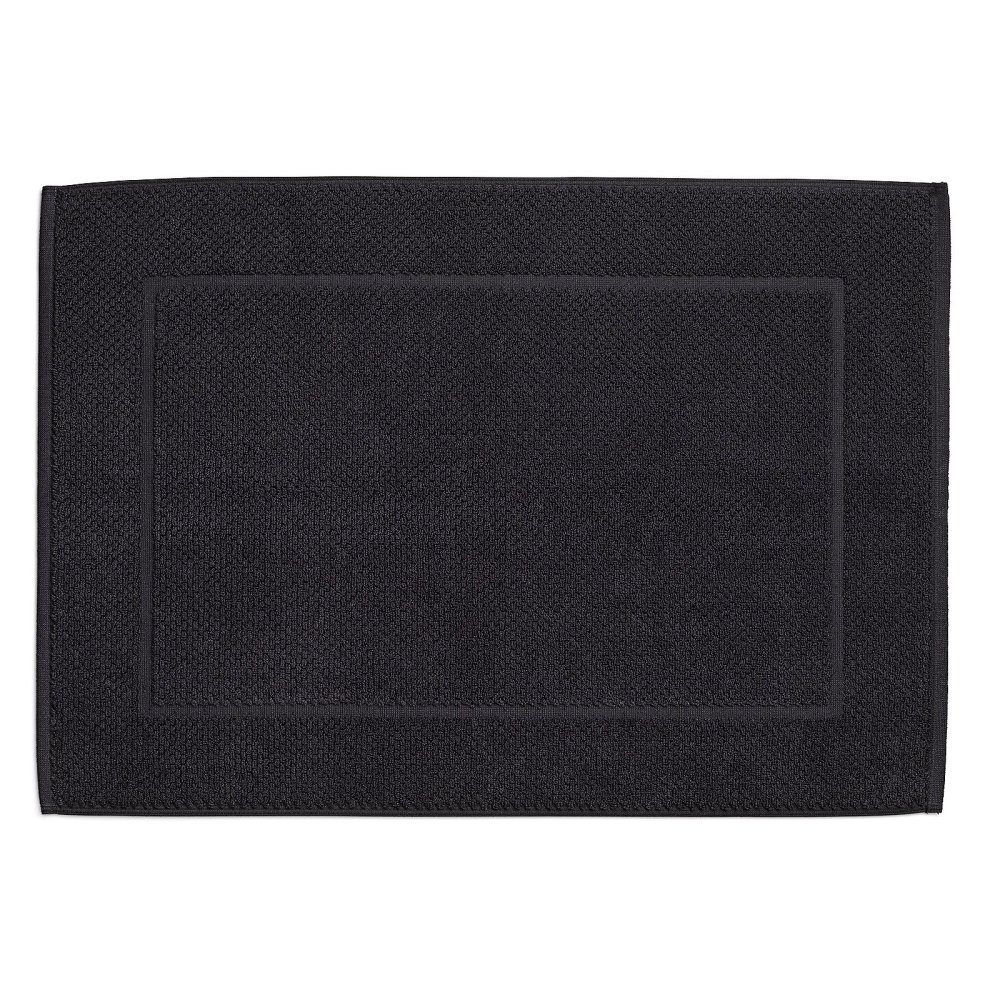 Levně KELA Koupelnová předložka LAVINIA 100% organická bavlna černá 50x70 cm KL-23909