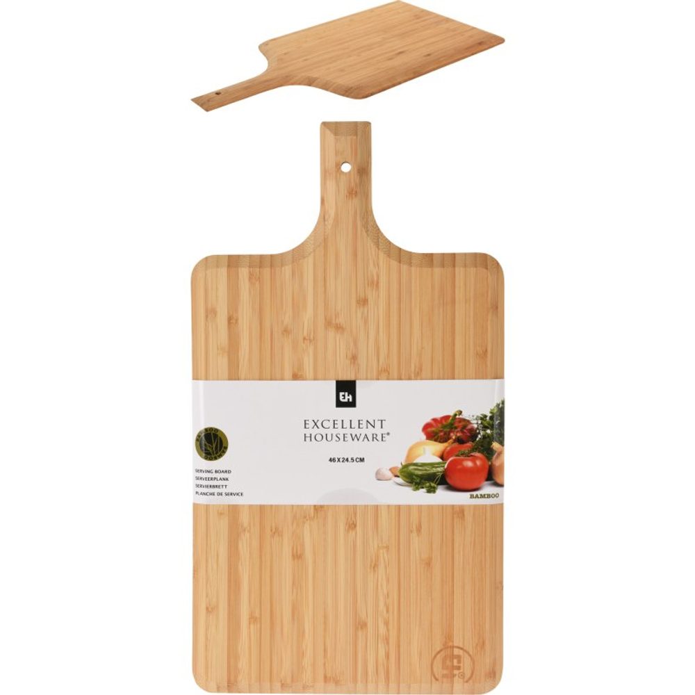 Levně EXCELLENT HOUSEWARE Prkénko na krájení a servírování 46 x 25 cm bambus KO-BA2000090
