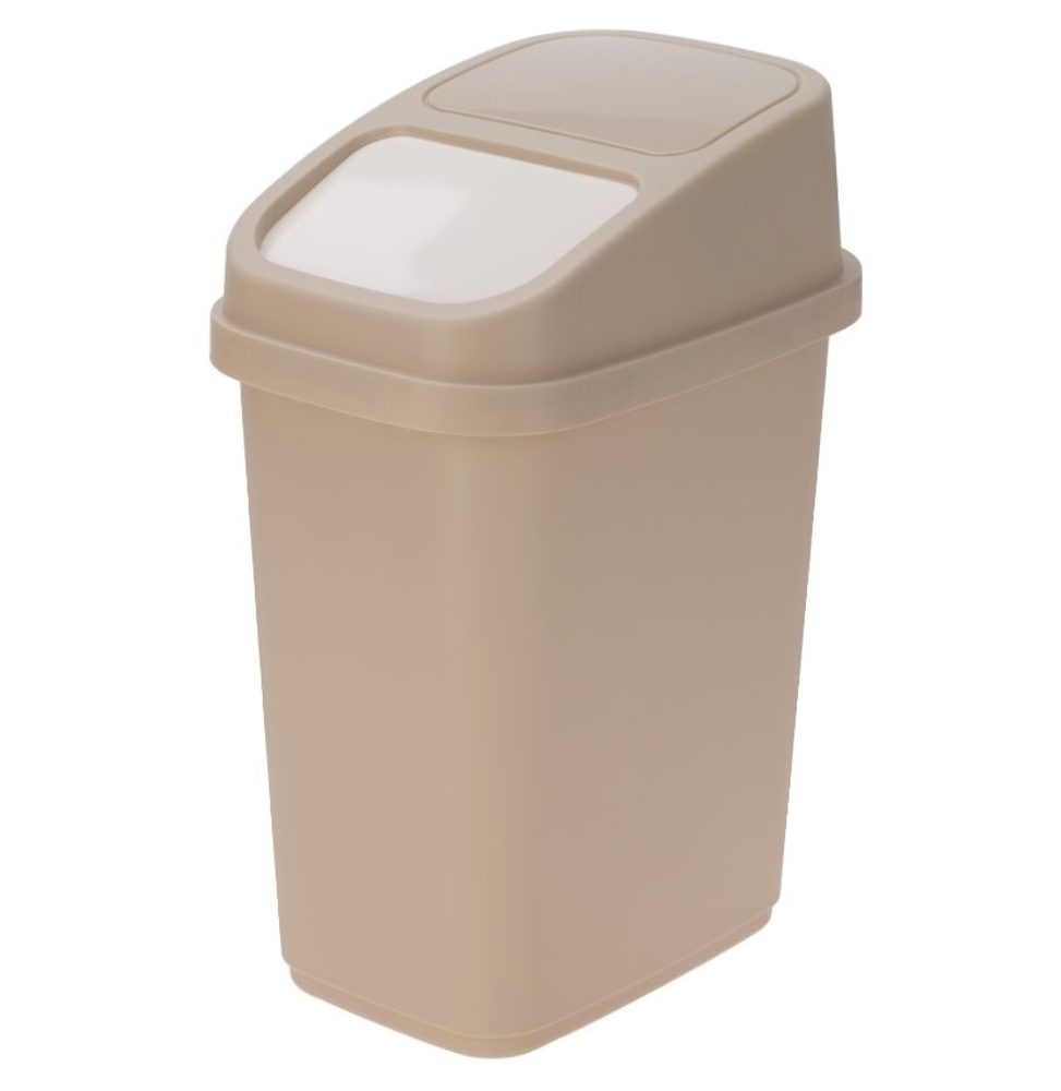 Levně EXCELLENT HOUSEWARE Odpadkový koš výklopný do kuchyně 17 l béžová KO-030002110bezo