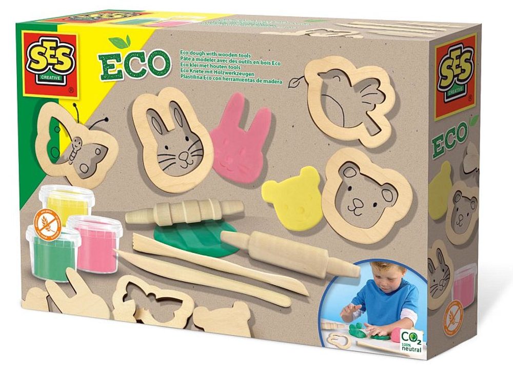 Levně SES ECO modelína s dřevěným příslušenstvím
