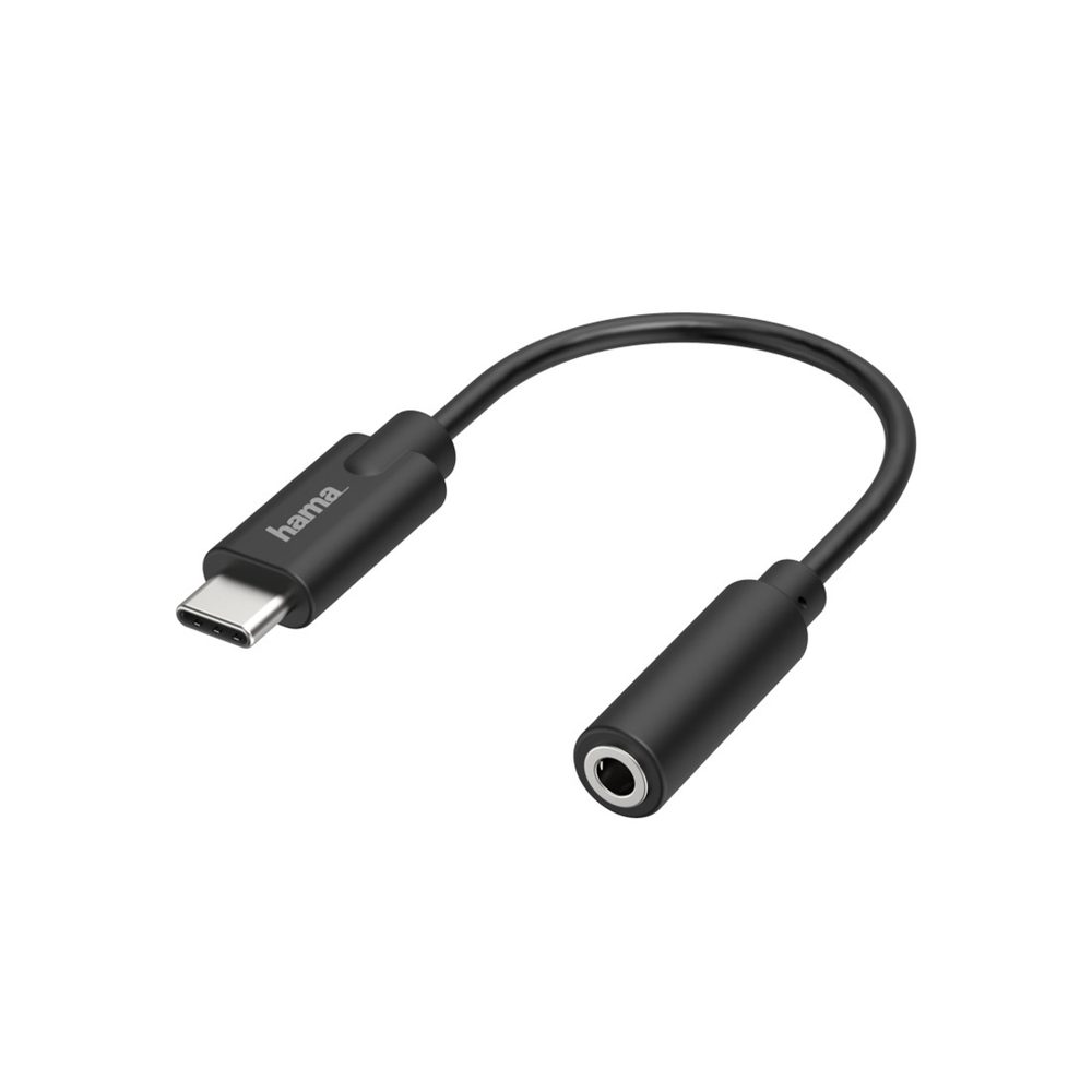 Levně Hama audio adaptér USB-C na jack 3,5 mm, aktivní