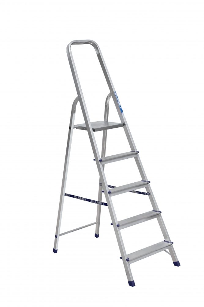 Levně Hliníkové áčko, schůdky 5 stupňů, nosnost 150kg, TÜV, 5let záruka