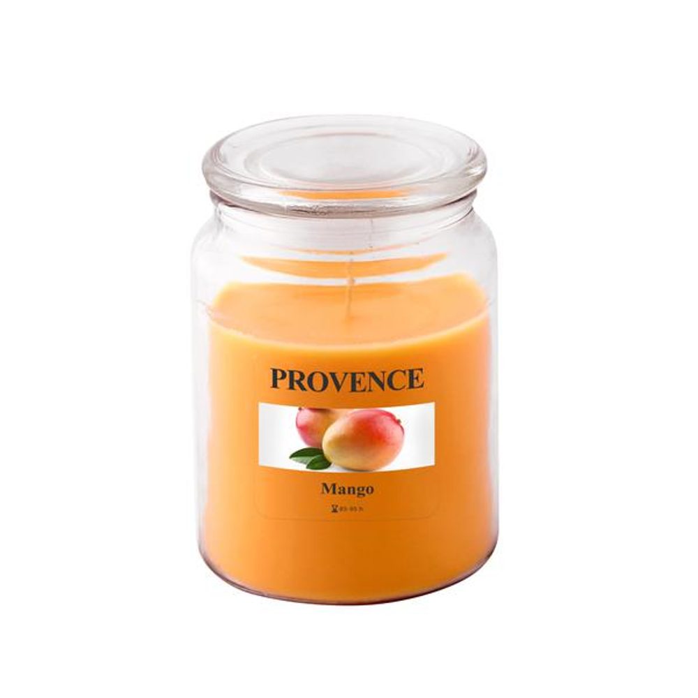Levně Provence SVÍČKA VE SKLE 510g, 85-95hod, mango