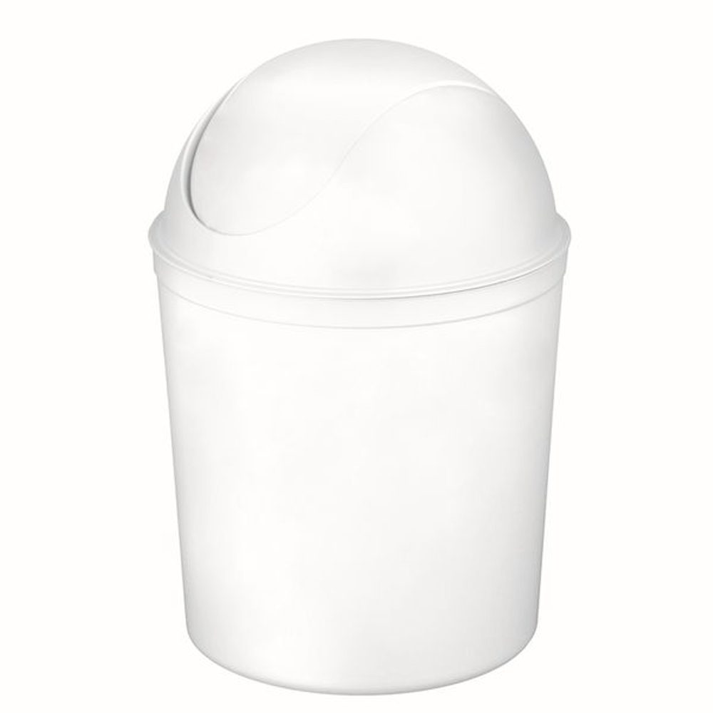 Levně koš odp. 5l SWING bílý, bílé víko, d21x31,5, výklop