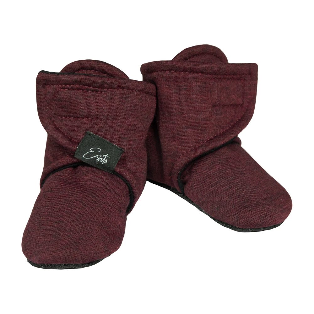 Levně ESITO Capáčky barefoot Warmkeeper ZOE Garnet - vínová - 3 - délka stélky: 13 cm vínová