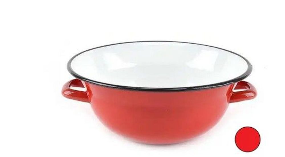 Levně krajáč d26cm (3,0l) červený, smalt