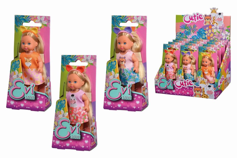 Levně Panenka Evička Cutie, 3 druhy, DP12