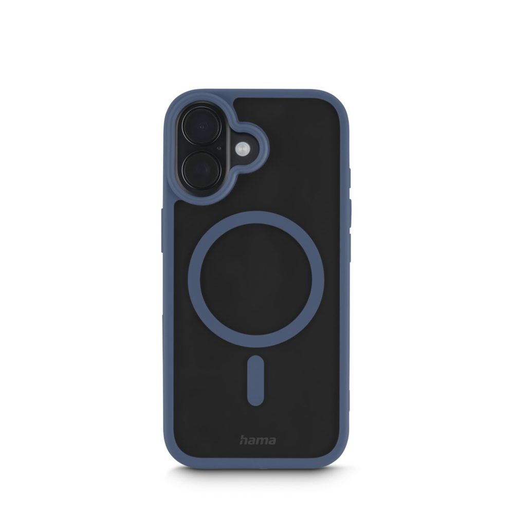 Levně Hama Frame Protect, kryt pro Apple iPhone 17, magnetický, průhledný/modrý