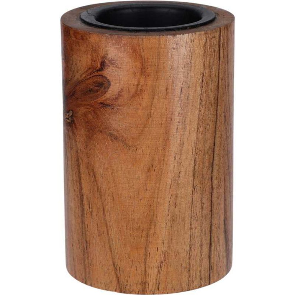 Levně HOMESTYLING Svícen na čajovou svíčku pr. 6 x 10 cm dřevěný KO-A93000390