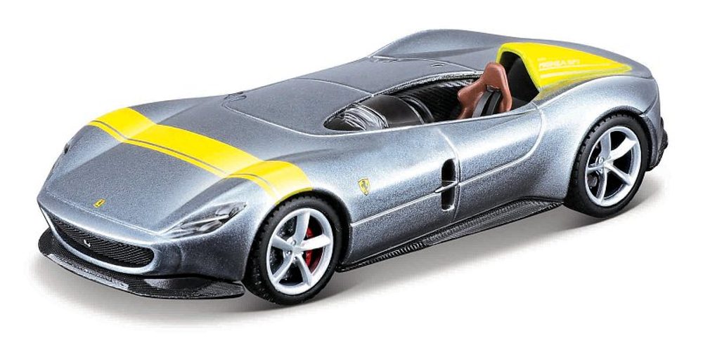 Levně Maisto - Speed Icons - Ferrari Monza SP1, stříbrno-žlutá, 1:64