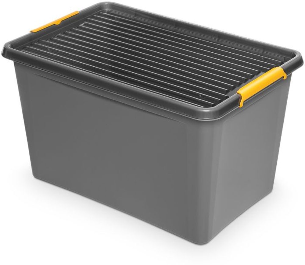 Levně box 60,0l SOLIDST.-1732, 58x39x35cm, koleč., grafit, plast