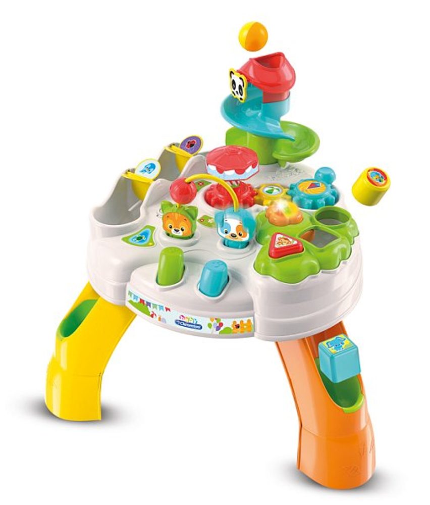 Levně Clemmy baby - Veselý hrací stolek s kostkami a zvířátky