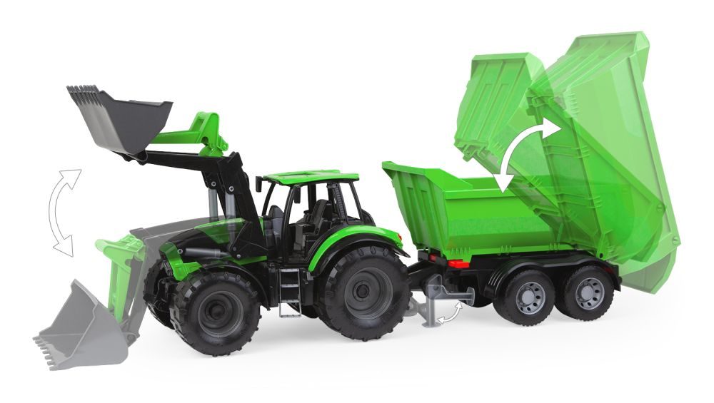 Levně WORXX Traktor Deutz-Fahr ss přívěsem