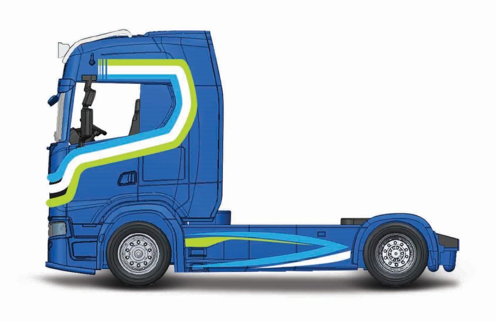 Levně Bburago 1:43 Haulers Custom Cabs Scania 770S Blue