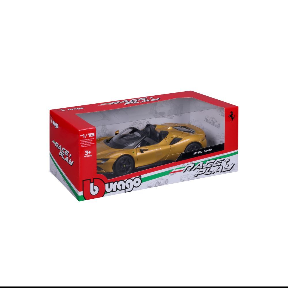 Levně Bburago 1:18 Ferrari SF90 Spider - Yellow