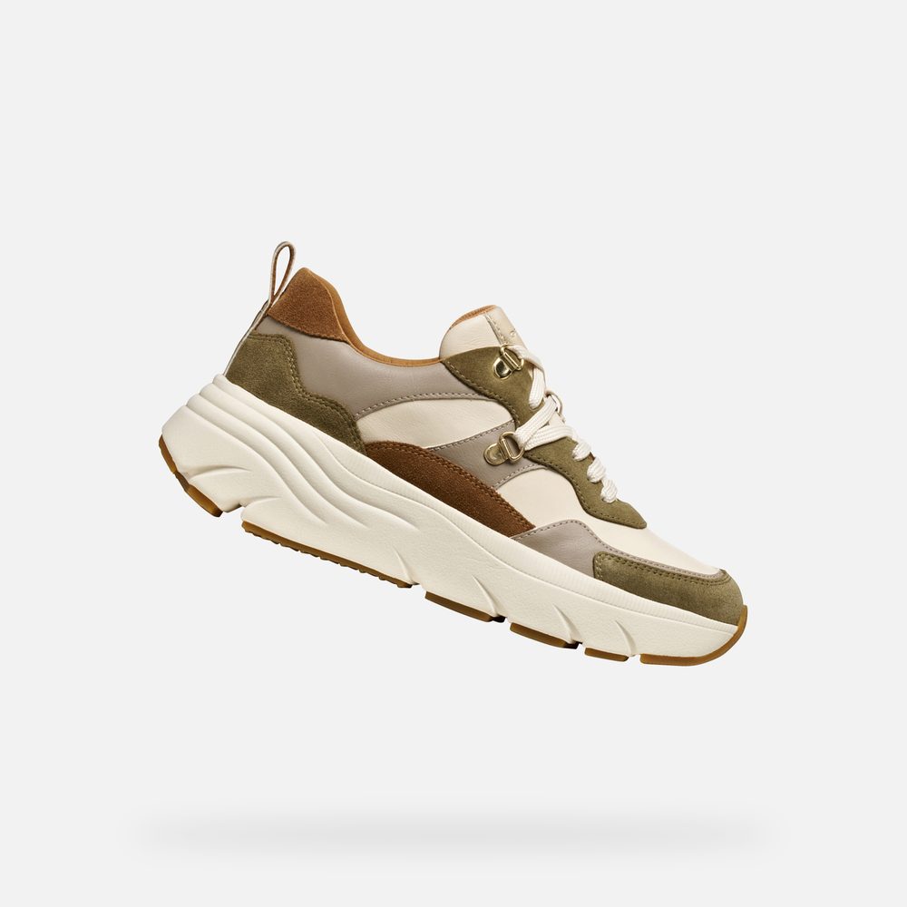 Khaki dámské tenisky Geox Diamanta - 36