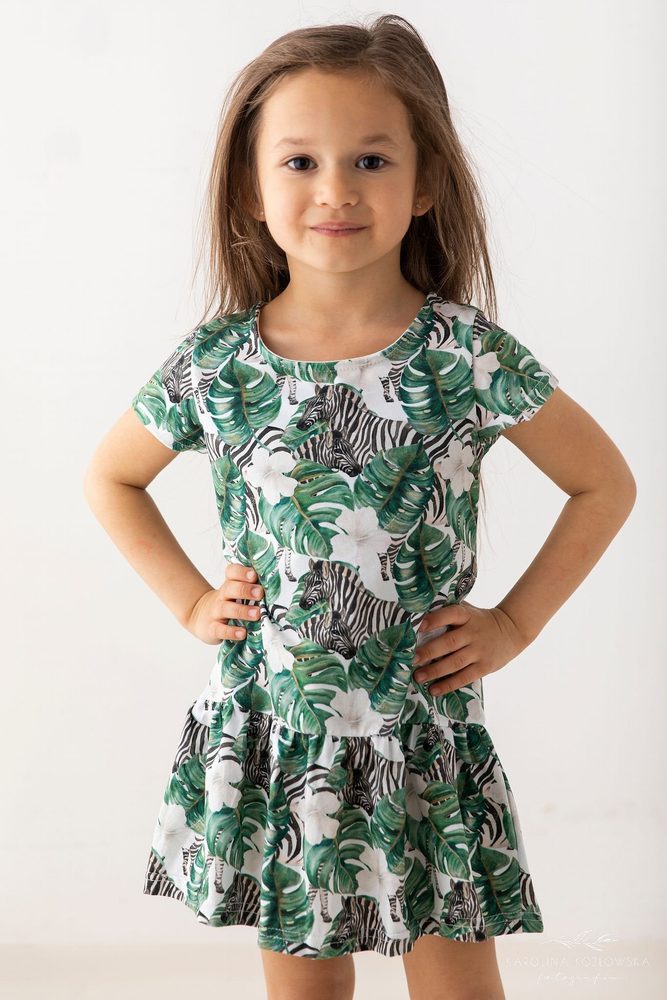 Levně Lily Grey Dívčí šaty - zebra - 104