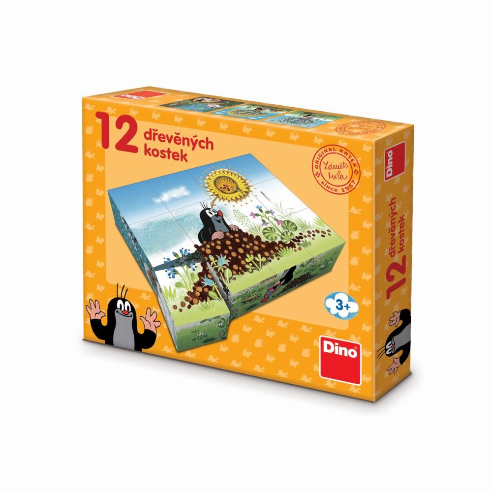 Levně KRTKŮV ROK 12 Dřevěné licenční kostky