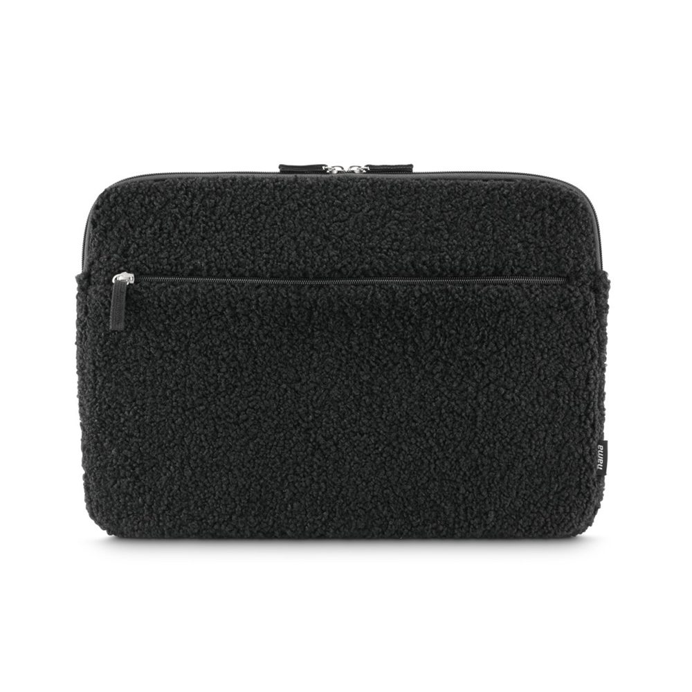 Levně Hama Cozy, obal na notebook, 14,1-15,6" (36-40 cm), chlupatý, přední kapsa, černý