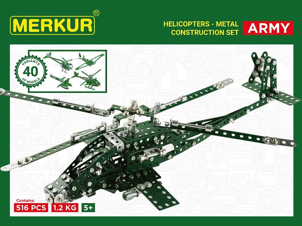 Levně Merkur Helikopter Set, 515 dílů, 40 modelů
