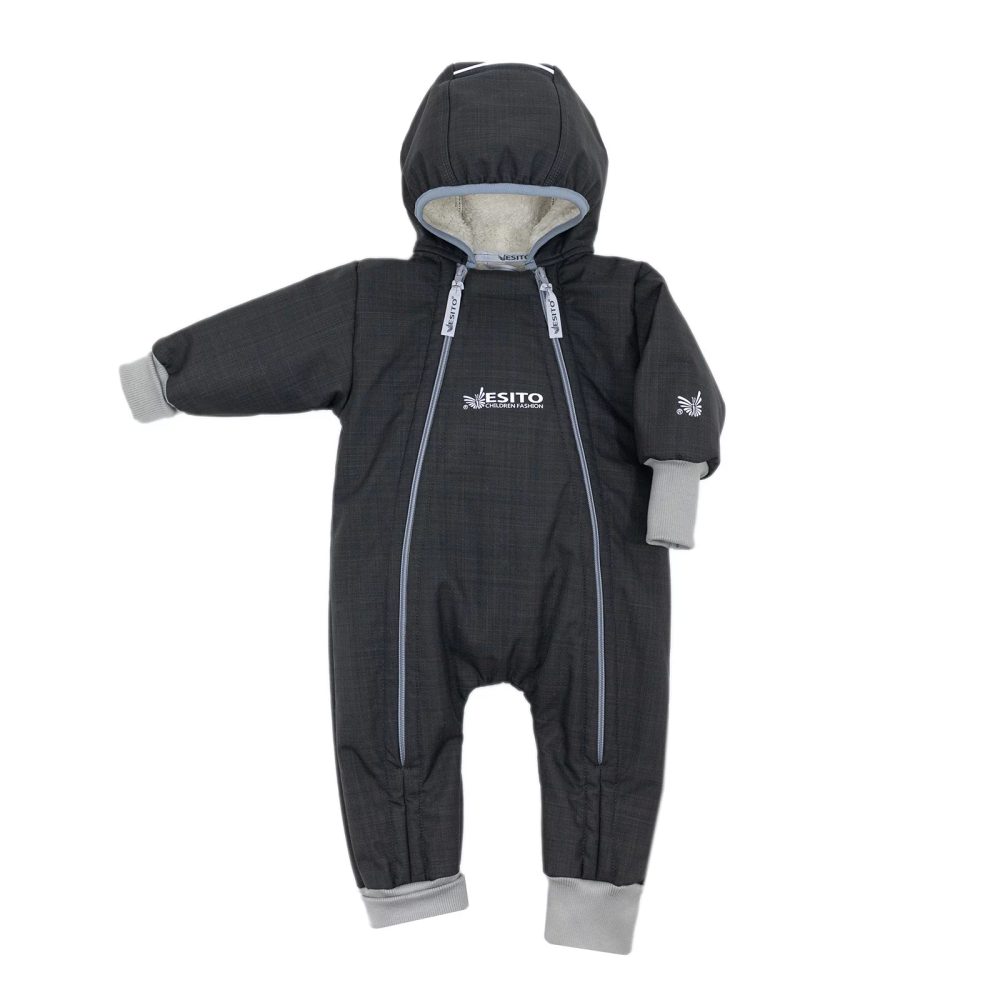 ESITO Rostoucí zimní softshellová kombinéza Lamb Grey - 56 - 62 šedá